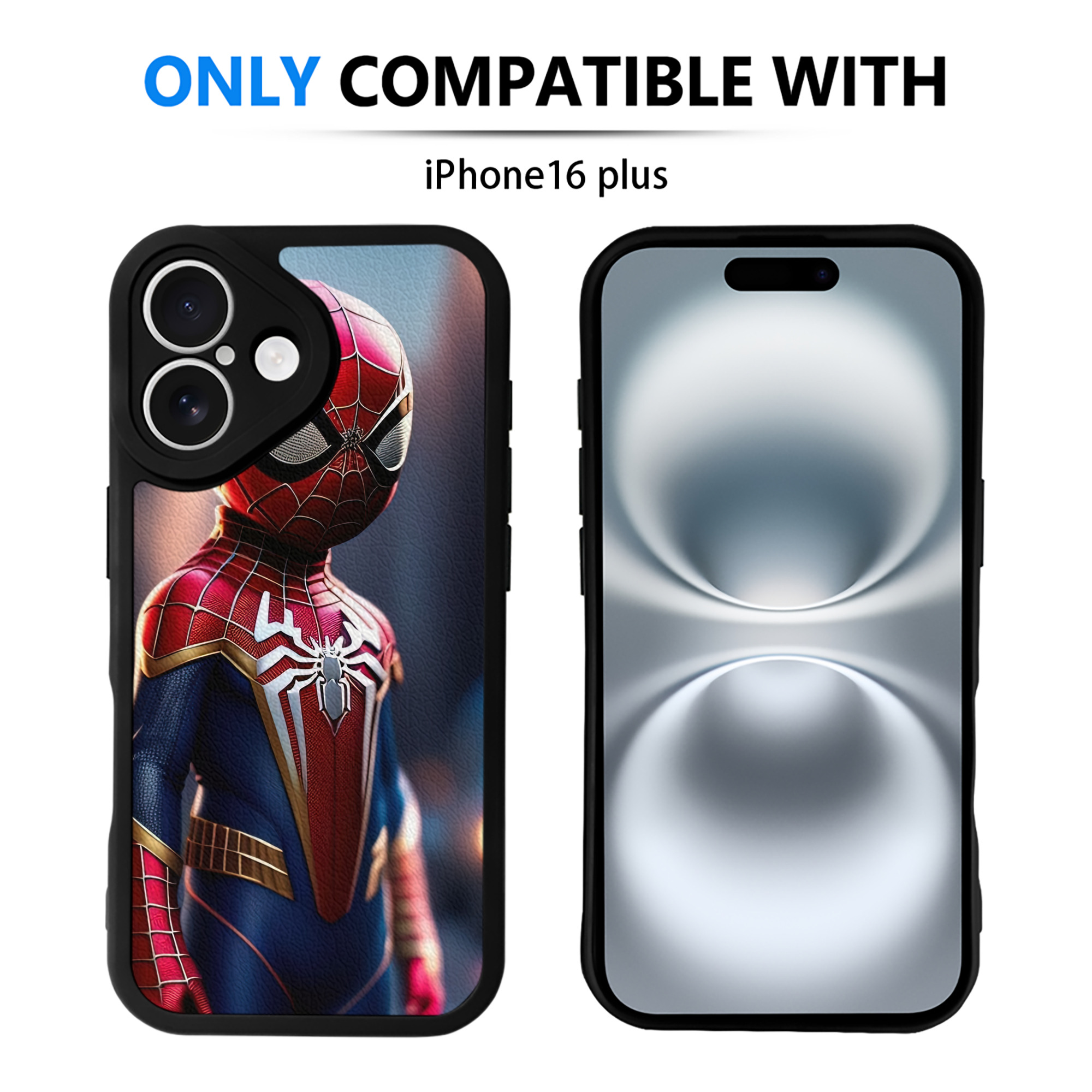 Spider Man スパイダーマン 【iPhone 16シリーズ対応】シリコンスマホケース（レザー調） 材質：シリコン